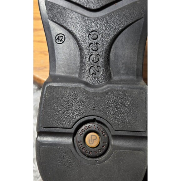 ECCO Men Size US 8.5-9 EU 42 New Jersey Leather Loafers Black Walking Dress Shoe - Picture 10 of 10